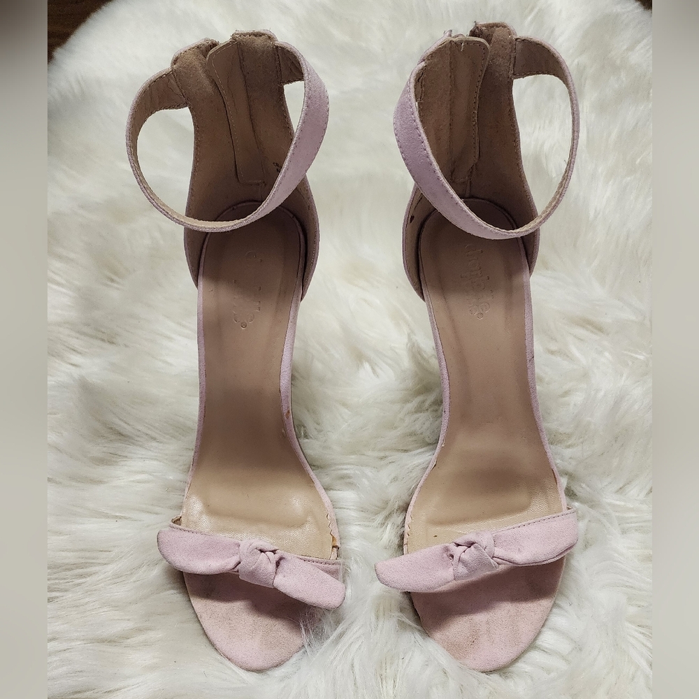 Elegant Pink Ankle Strap Heels